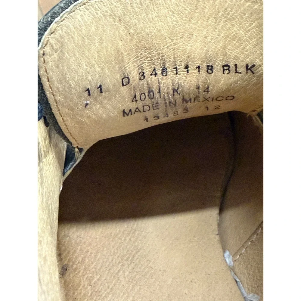 Frye James Lug Leather Lace Up Chukka Boots Black Mens Size 11D US